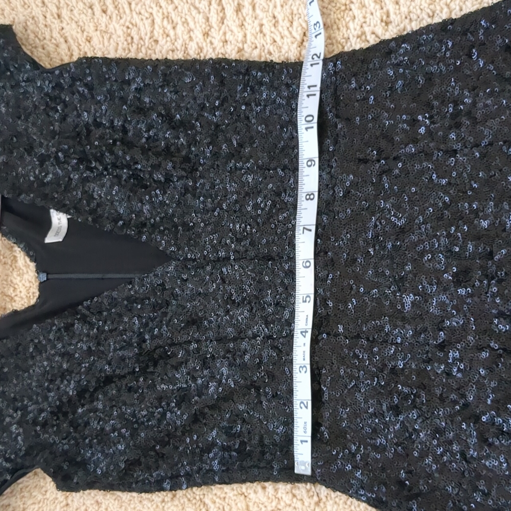 Black sequin Dress the Population, small NWOT - Picture 6 of 6